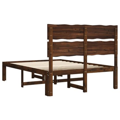 Tweepersoonsbed met hoofdeinde ROSTOCK Donkerbruin 140 x 190 cm