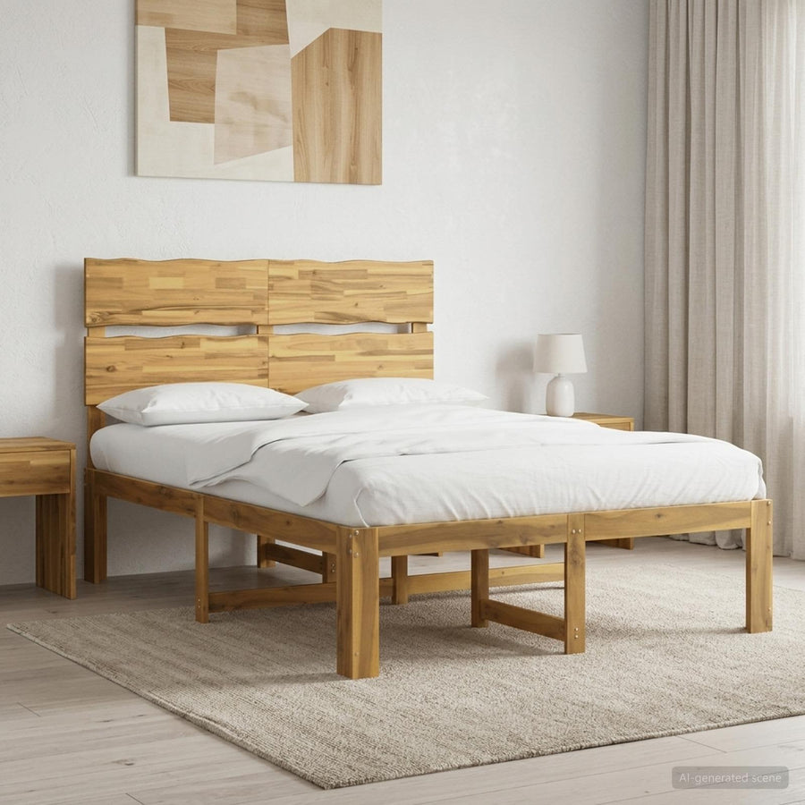 Tweepersoonsbed met hoofdeinde ROSTOCK Wit 140 x 190 cm