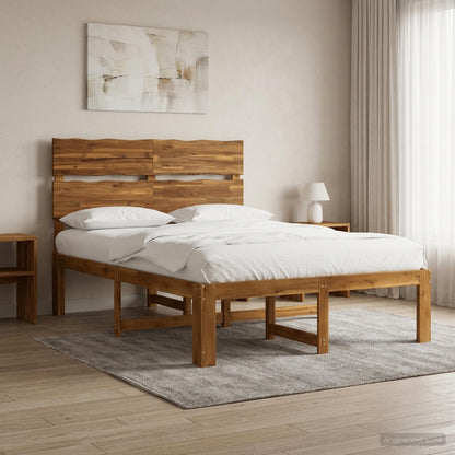 Tweepersoonsbed met hoofdeinde ROSTOCK Naturel 120 x 200 cm