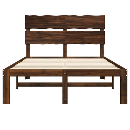 Tweepersoonsbed met hoofdeinde ROSTOCK Donkerbruin 140 x 200 cm