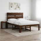Tweepersoonsbed 160x200 cm massief acaciahout donkerbruin