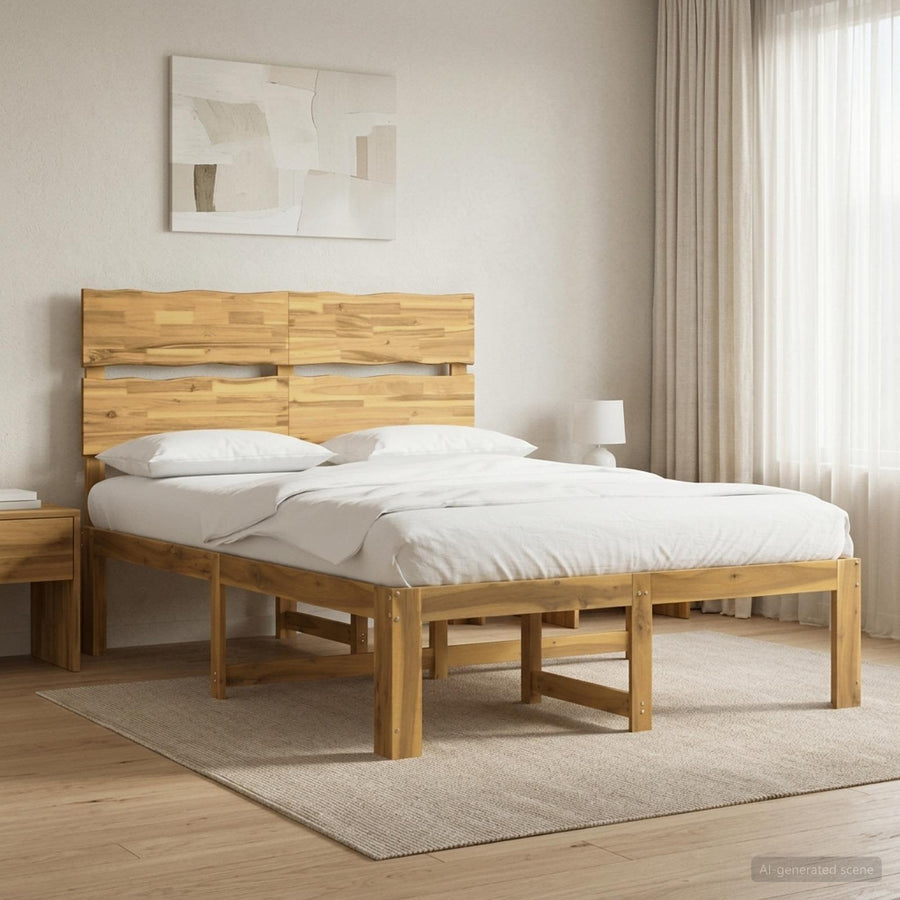 Tweepersoonsbed met hoofdeinde ROSTOCK Wit 160 x 200 cm