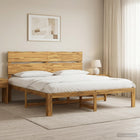 Tweepersoonsbed 180x200 cm massief acaciahout wit