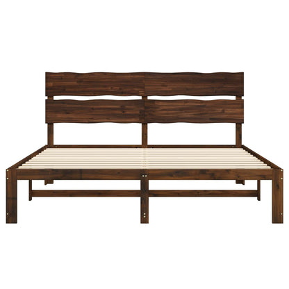 Tweepersoonsbed met hoofdeinde ROSTOCK Donkerbruin 200 x 200 cm