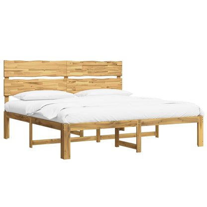 Tweepersoonsbed met hoofdeinde ROSTOCK Wit 200 x 200 cm