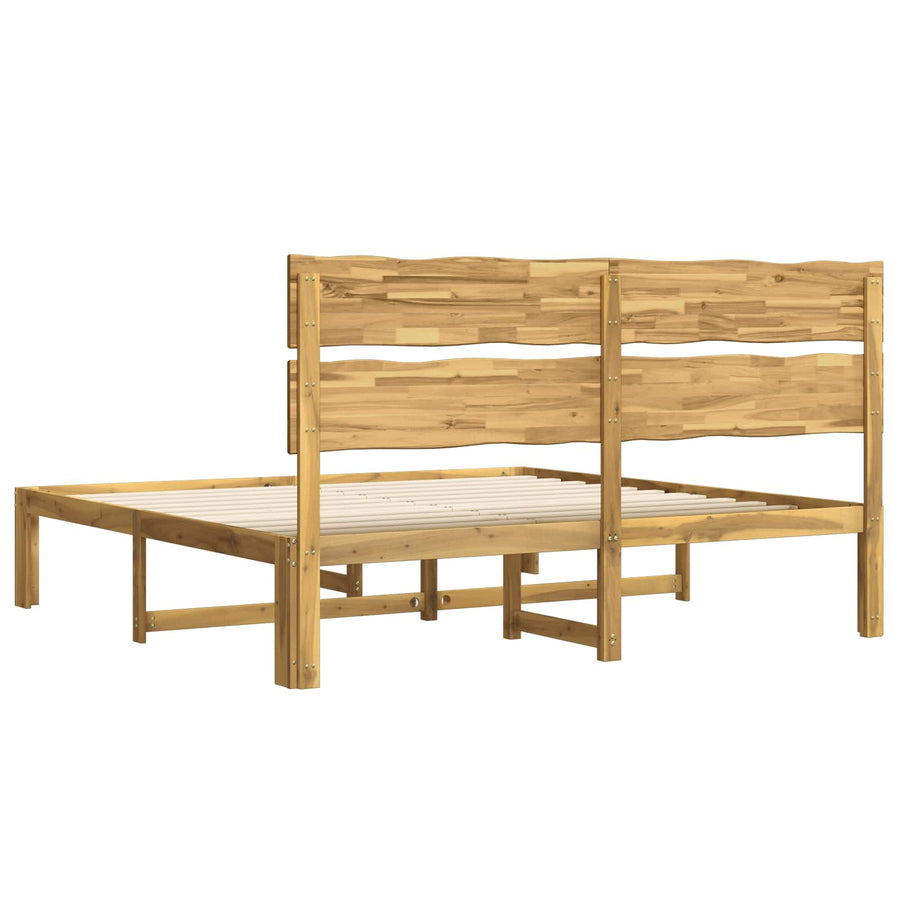 Tweepersoonsbed met hoofdeinde ROSTOCK Wit 200 x 200 cm