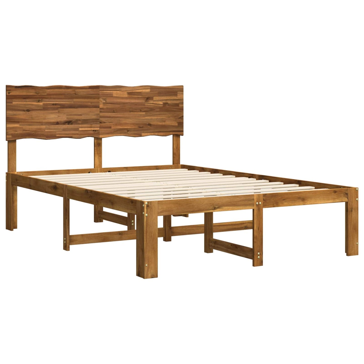 Tweepersoonsbed met hoofdeinde ROSTOCK Naturel 152 x 203 cm