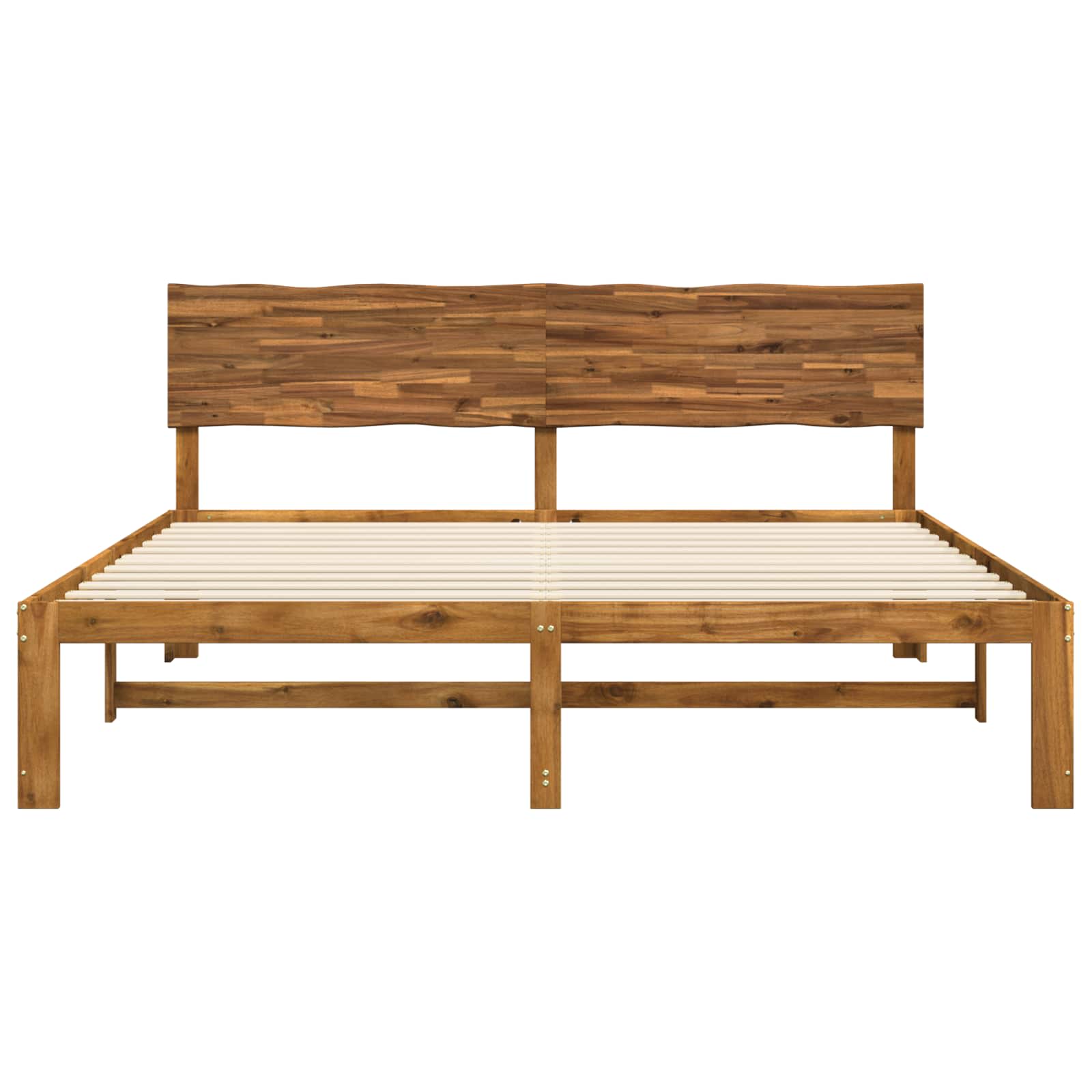 Tweepersoonsbed met hoofdeinde ROSTOCK Naturel 193 x 203 cm