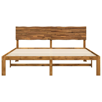 Tweepersoonsbed met hoofdeinde ROSTOCK Naturel 193 x 203 cm
