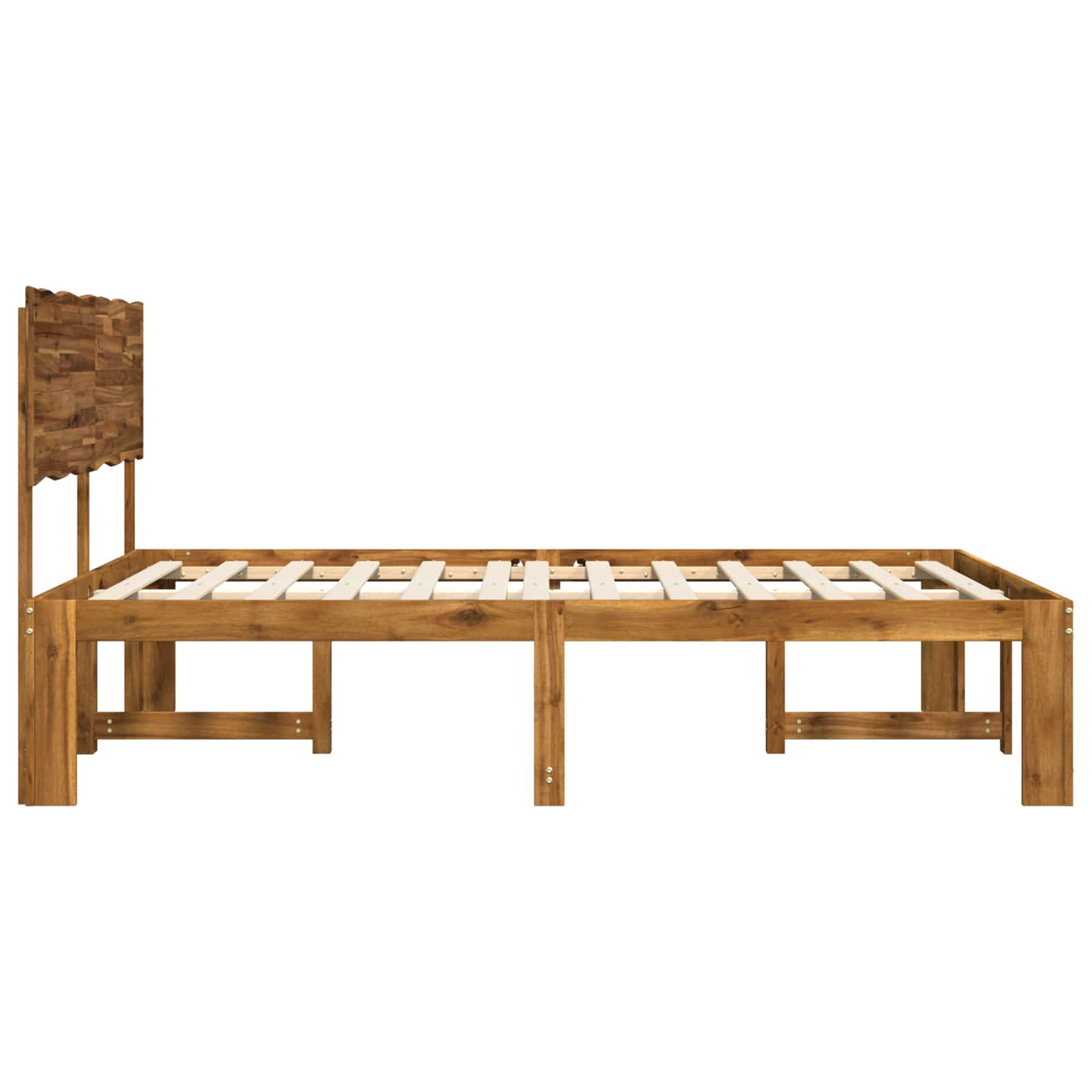 Tweepersoonsbed met hoofdeinde ROSTOCK Naturel 193 x 203 cm