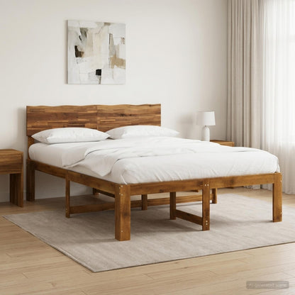 Tweepersoonsbed met hoofdeinde ROSTOCK Naturel 152 x 203 cm