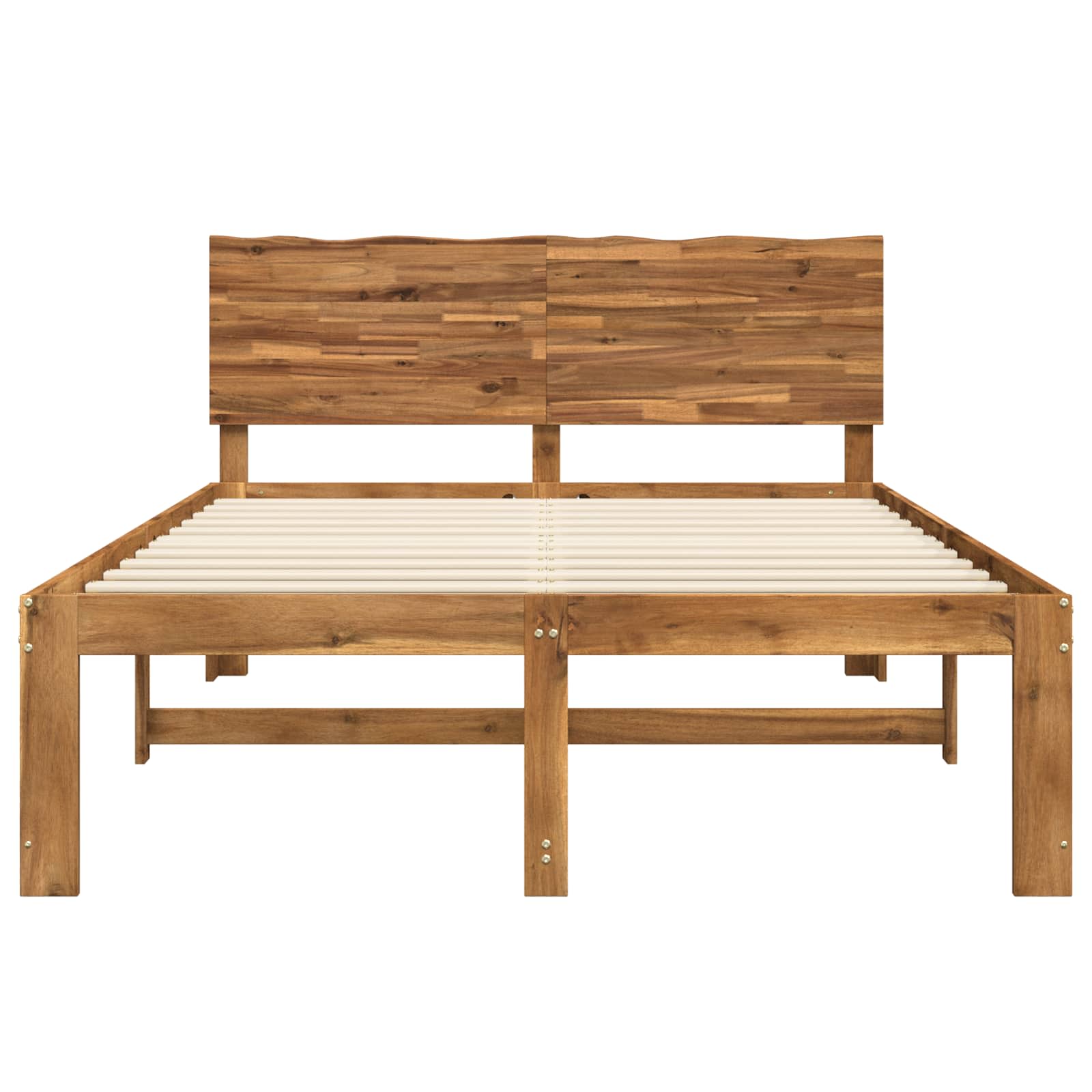 Tweepersoonsbed met hoofdeinde ROSTOCK Naturel 152 x 203 cm