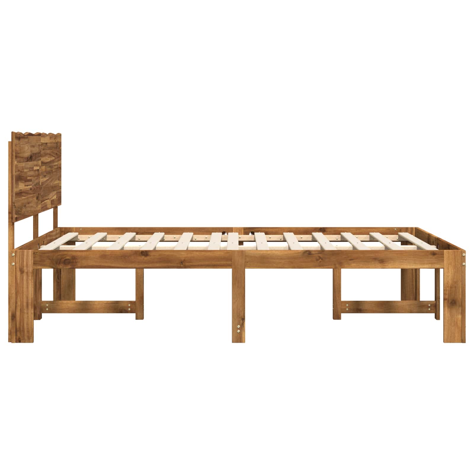 Tweepersoonsbed met hoofdeinde ROSTOCK Naturel 152 x 203 cm