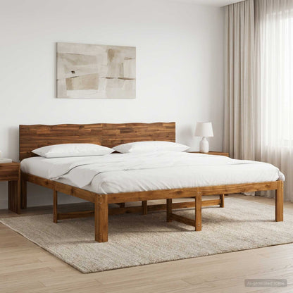 Tweepersoonsbed met hoofdeinde ROSTOCK Naturel 193 x 203 cm