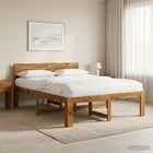 Bed 152x203 cm massief acaciahout naturel