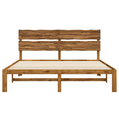 Tweepersoonsbed met hoofdeinde ROSTOCK Naturel 193 x 203 cm