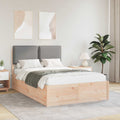 Bedframe met Gevoerd Hoofdgedeelte Lichtgrijs 120 x 200 cm
