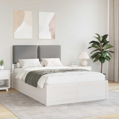 Bedframe met Gevoerd Hoofdgedeelte Lichtgrijs 120 x 200 cm
