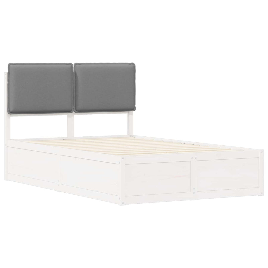 Bedframe met Gevoerd Hoofdgedeelte Lichtgrijs 120 x 200 cm