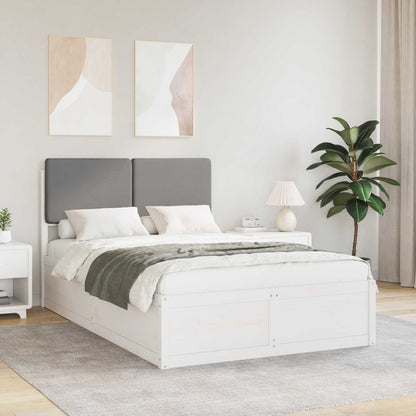 Bedframe met Gevoerd Hoofdgedeelte Lichtgrijs 120 x 200 cm
