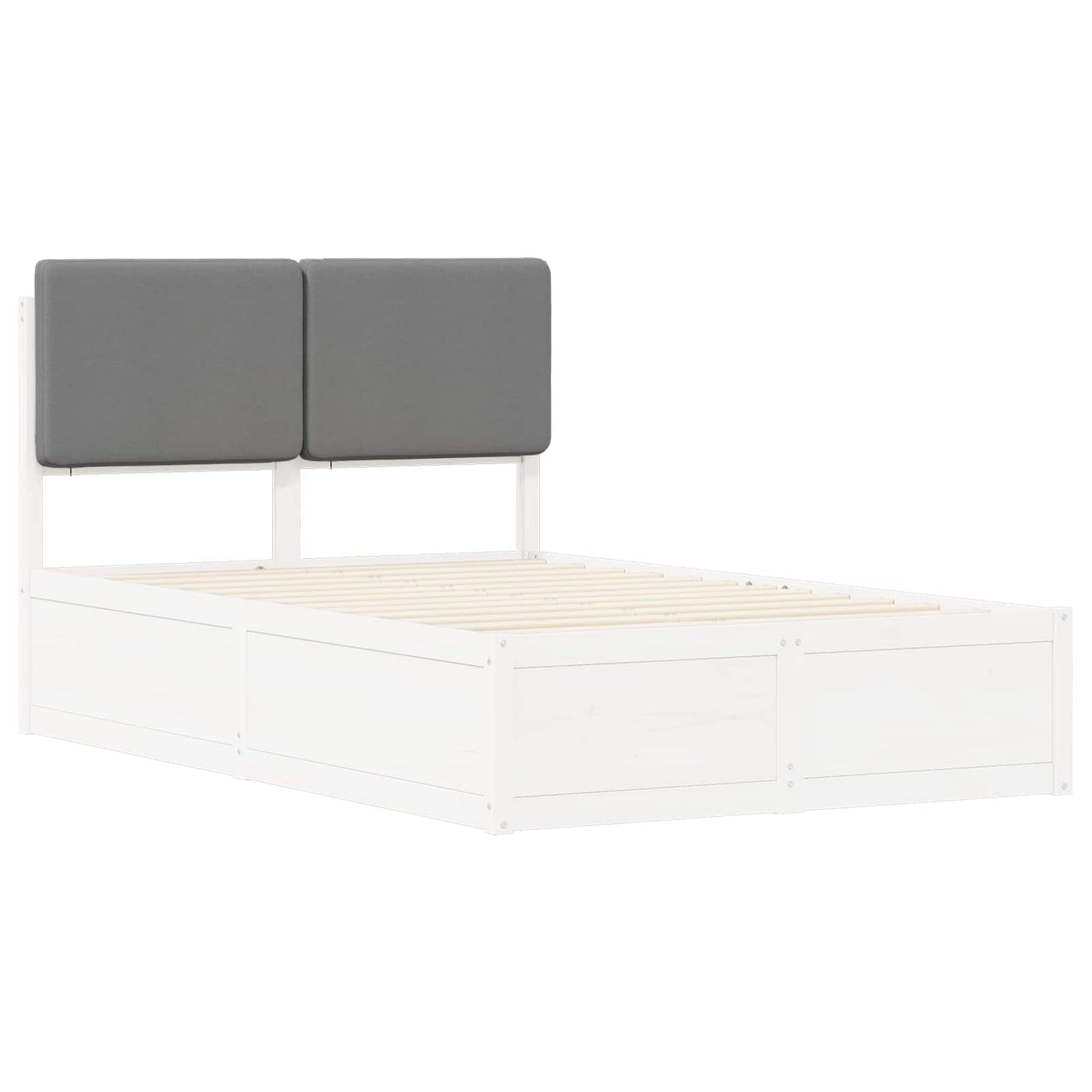 Bedframe met Gevoerd Hoofdgedeelte Lichtgrijs 120 x 200 cm