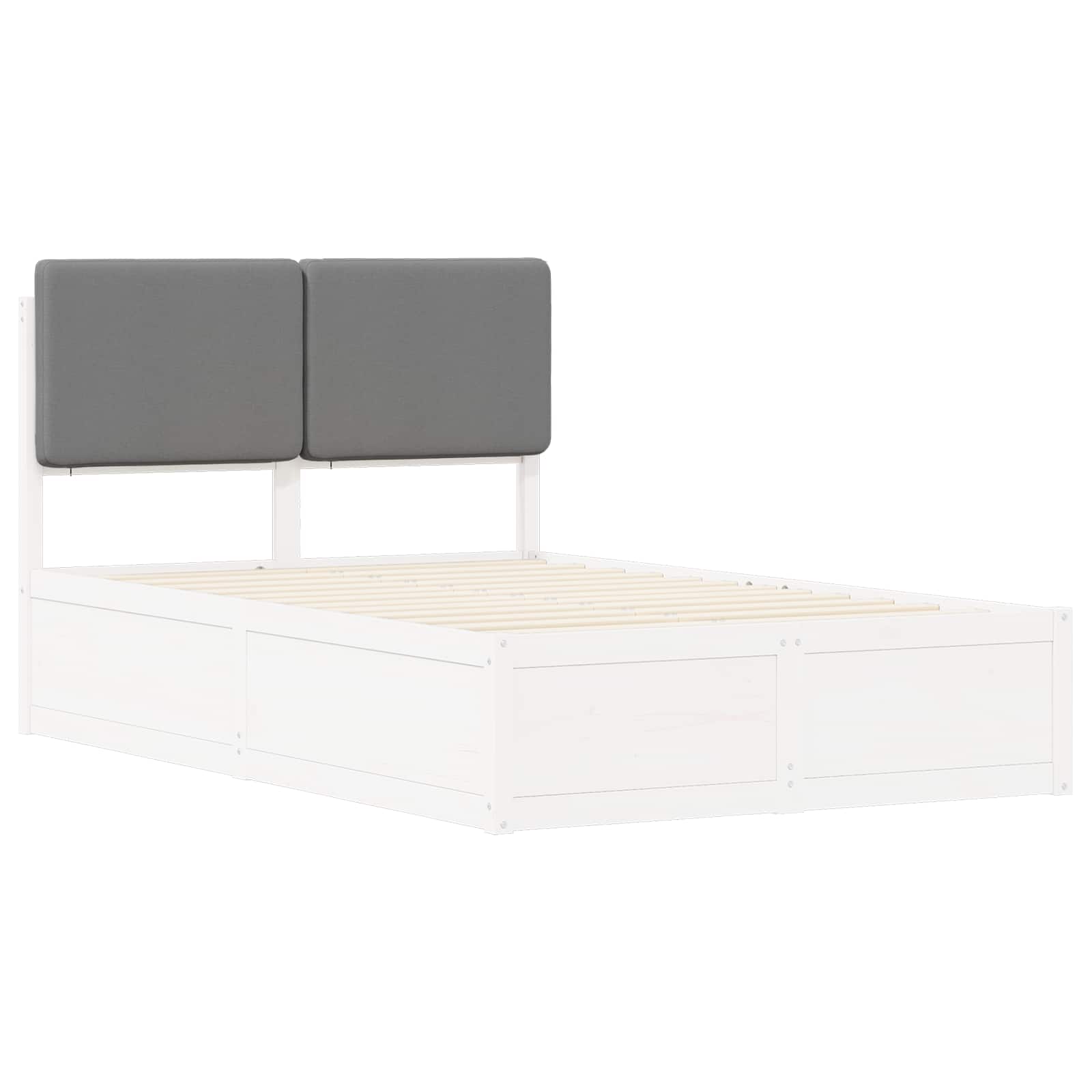 Bedframe met Gevoerd Hoofdgedeelte Lichtgrijs 120 x 200 cm