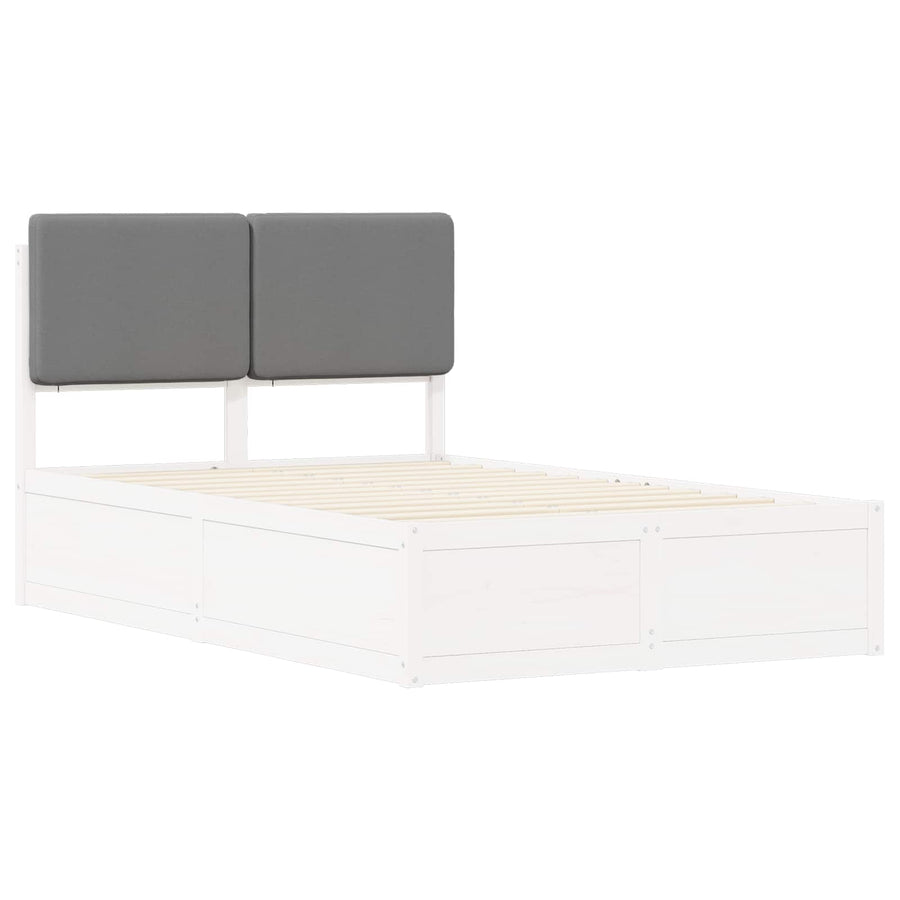 Bedframe met Gevoerd Hoofdgedeelte Lichtgrijs 120 x 200 cm