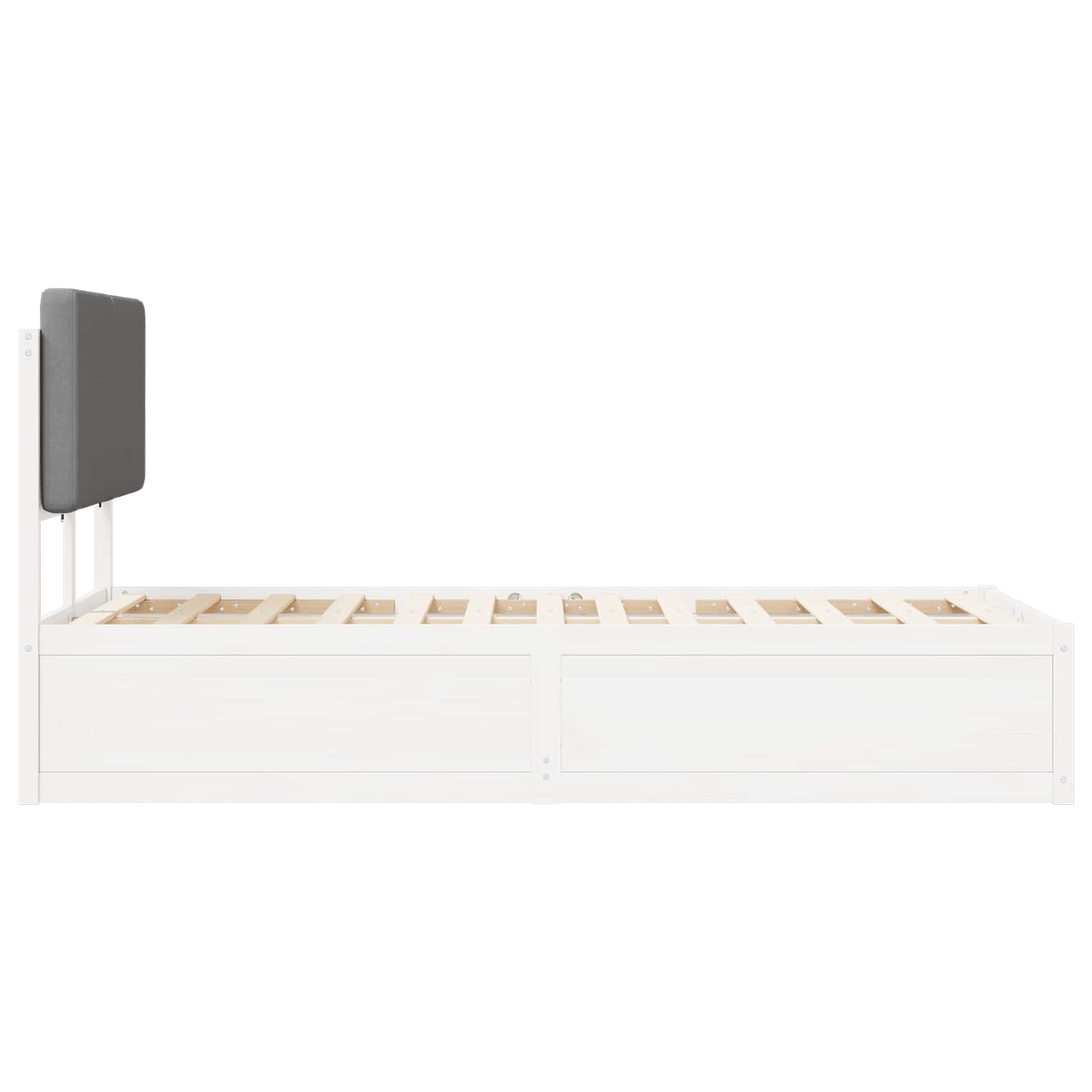 Bedframe met Gevoerd Hoofdgedeelte Lichtgrijs 120 x 200 cm