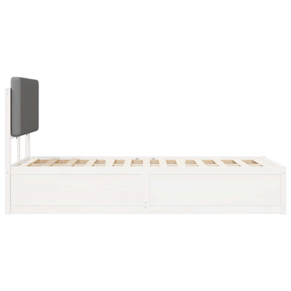Bedframe met Gevoerd Hoofdgedeelte Lichtgrijs 120 x 200 cm