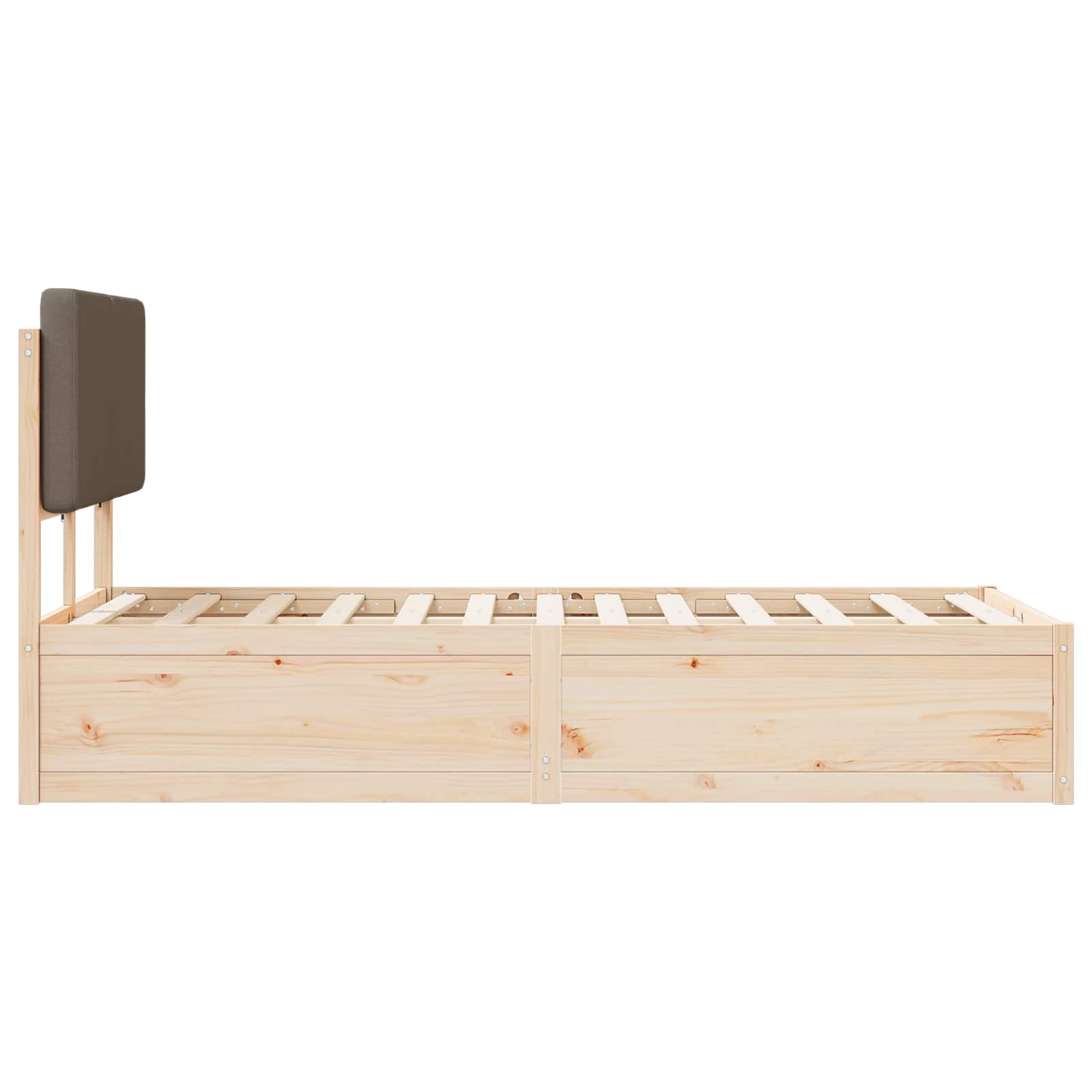 Bedframe met Gevoerd Hoofdgedeelte Taupe 120 x 190 cm
