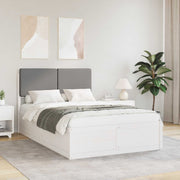 Bedframe massief grenenhout lichtgrijs 120x190 cm