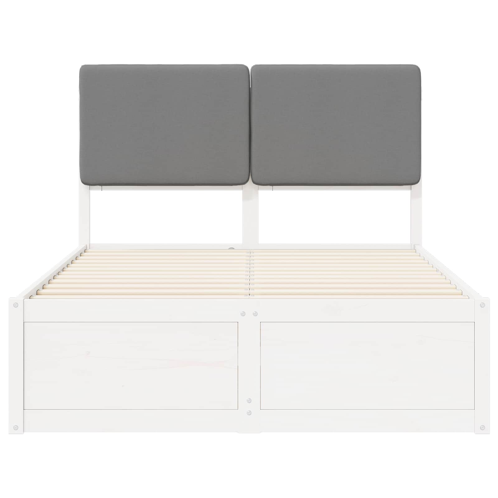 Bedframe met Gevoerd Hoofdgedeelte Lichtgrijs 120 x 190 cm