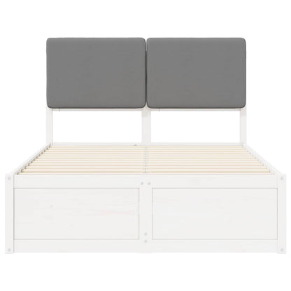Bedframe met Gevoerd Hoofdgedeelte Lichtgrijs 120 x 190 cm