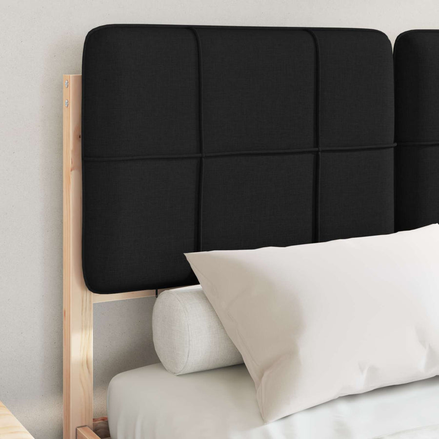 Bedframe Met Gevoerd Hoofdgedeelte 120 x 200 cm Bruin en zwart