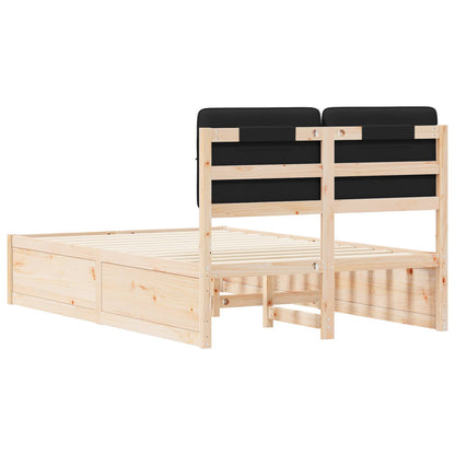 Bedframe Met Gevoerd Hoofdgedeelte 120 x 190 cm Bruin en zwart