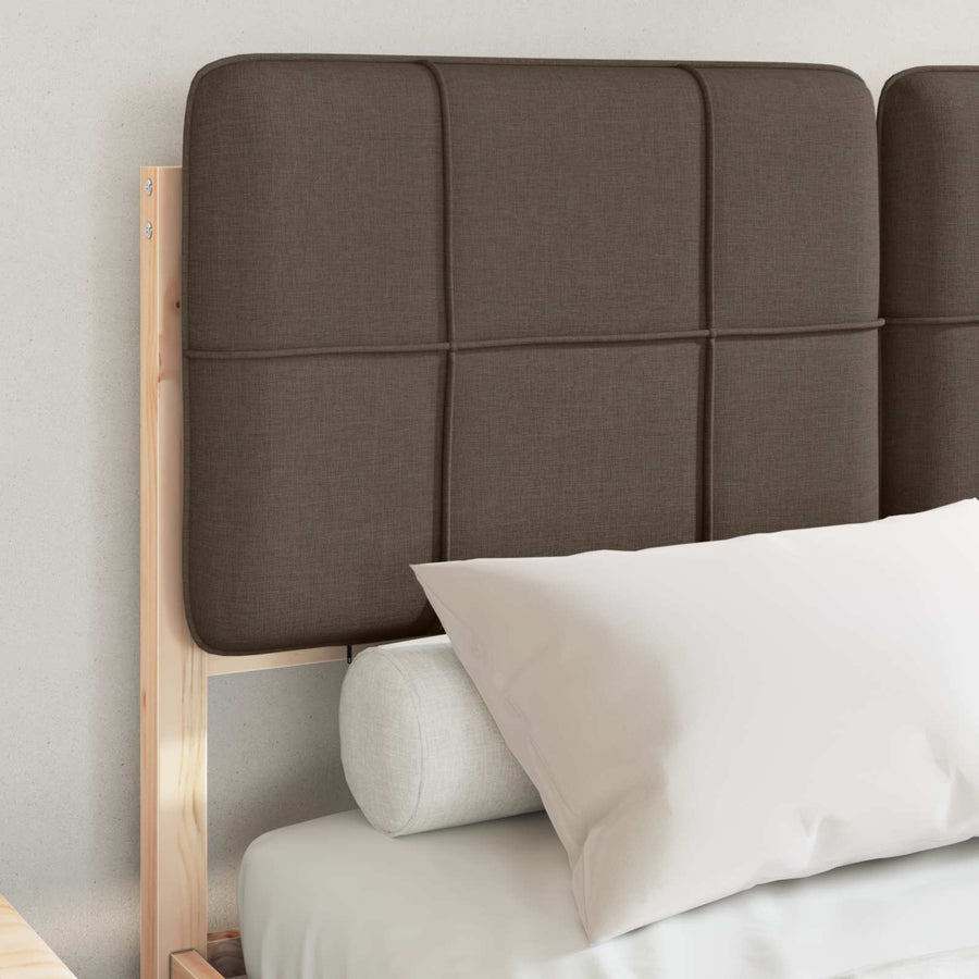 Bedframe Met Gevoerd Hoofdgedeelte 120 x 190 cm Bruin en taupe
