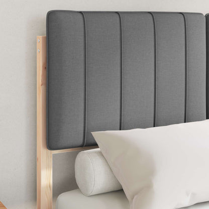 Bedframe Met Gevoerd Hoofdgedeelte 120 x 200 cm Bruin en donkergrijs
