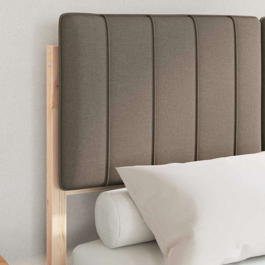 Bedframe met Gevoerd Hoofdgedeelte Taupe 120 x 190 cm