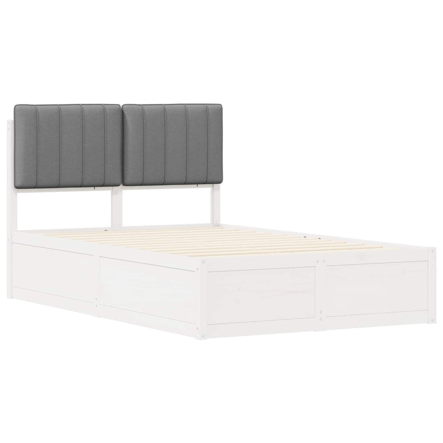 Bedframe met Gevoerd Hoofdgedeelte Lichtgrijs 120 x 190 cm