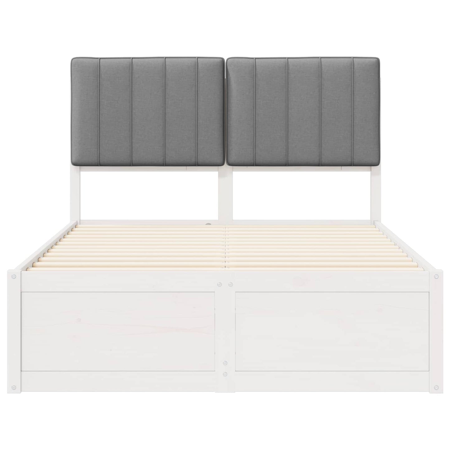 Bedframe met Gevoerd Hoofdgedeelte Lichtgrijs 120 x 190 cm