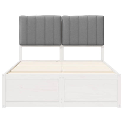 Bedframe met Gevoerd Hoofdgedeelte Lichtgrijs 120 x 190 cm