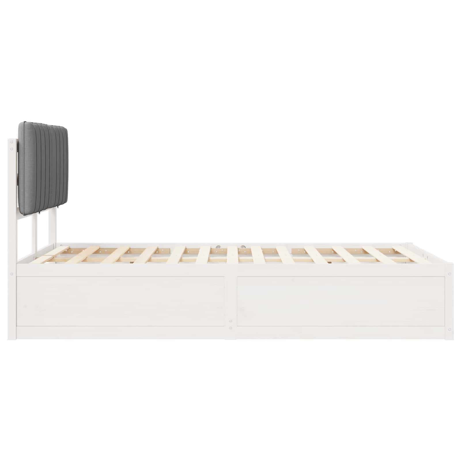 Bedframe met Gevoerd Hoofdgedeelte Lichtgrijs 120 x 190 cm