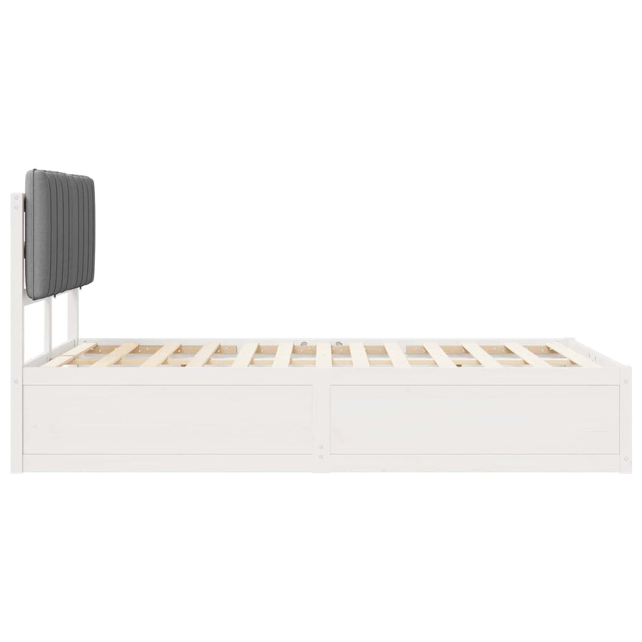 Bedframe met Gevoerd Hoofdgedeelte Lichtgrijs 120 x 190 cm