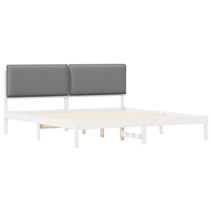 Bedframe met Gevoerd Hoofdgedeelte Lichtgrijs 200 x 200 cm