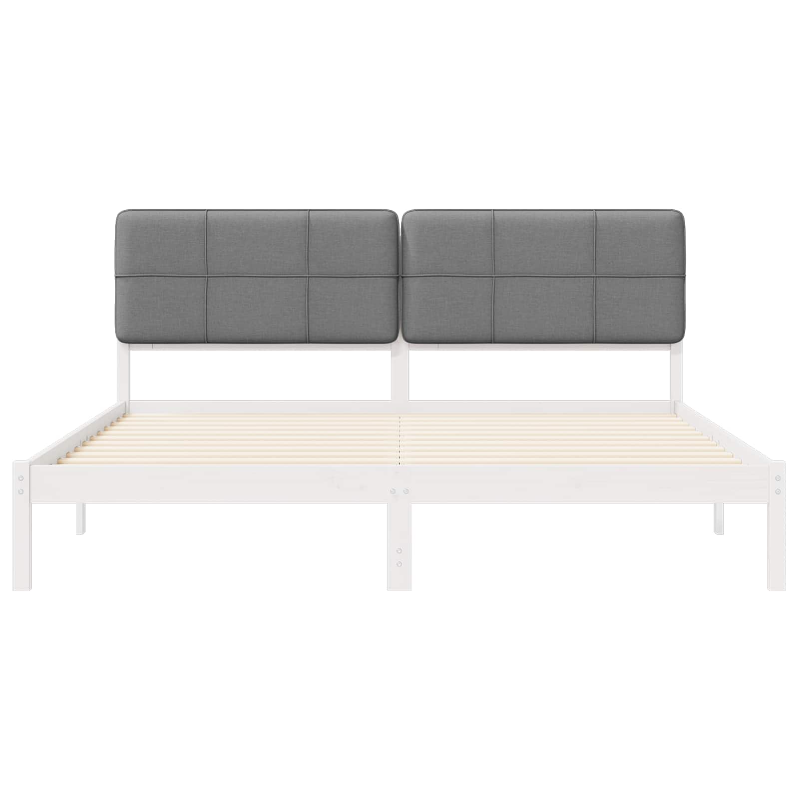 Bedframe met Gevoerd Hoofdgedeelte Lichtgrijs 200 x 200 cm
