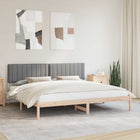 Fabric Upholstered Bed Frame Light Gray 200 x 200 cm
