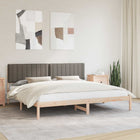 Upholstered Bed Frame Taupe 200 x 200 cm