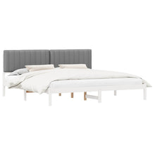 Bedframe met Gevoerd Hoofdgedeelte Lichtgrijs 200 x 200 cm
