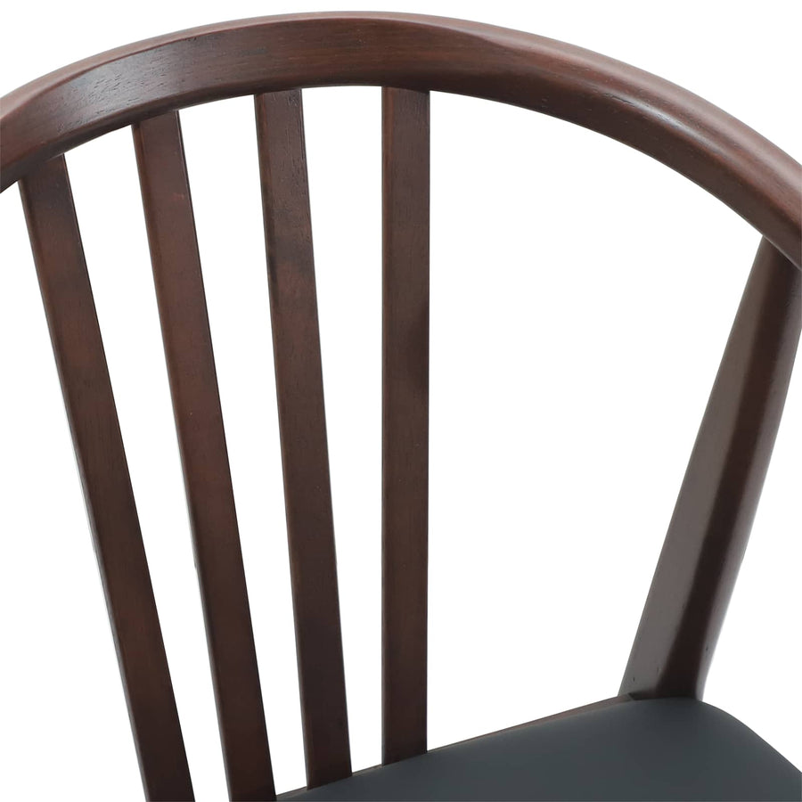 Eetkamerstoel 2 Pcs Massief Rubberhout Lichtbruin en zwart