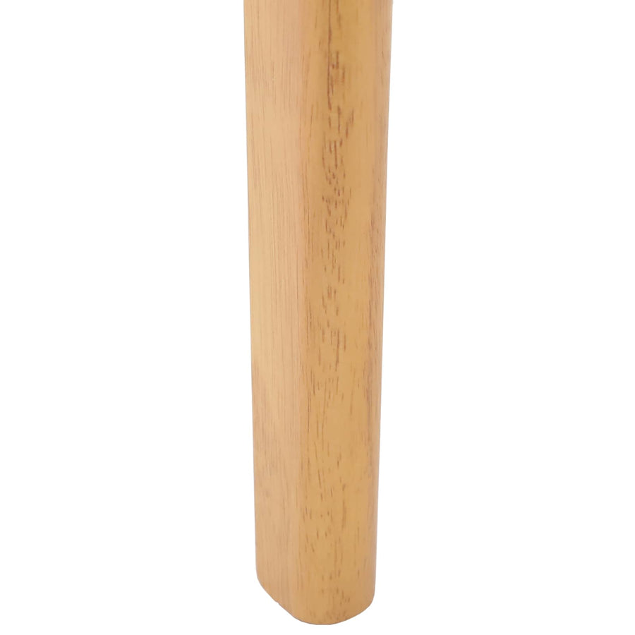 Eetkamerstoel 2 Pcs Massief Rubberhout Natuurlijk en licht